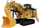 This is a  heavy duty Caterpillar hydraulic mining shovel.