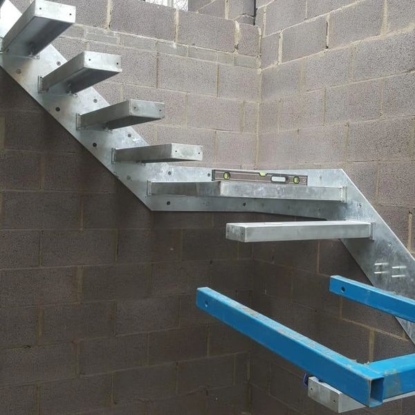 Example of steel staircase string