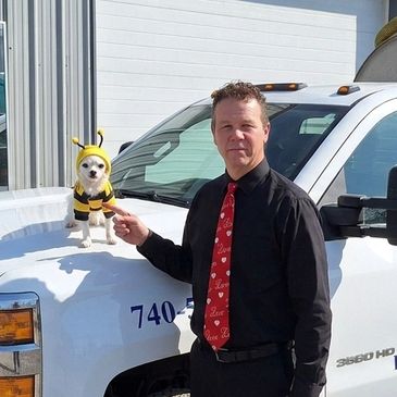 Our team of portable restroom service personnel. Annie Honeypots and owner.