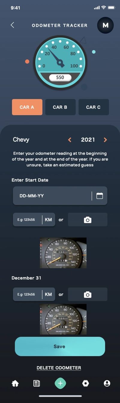 TaxZilla Odometer tracker