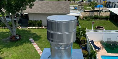 A new termination cap, this one is a 12DM termination chimney cap for a prefabricated chimney.