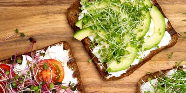 Microgreens on sandwich, meal ideas
