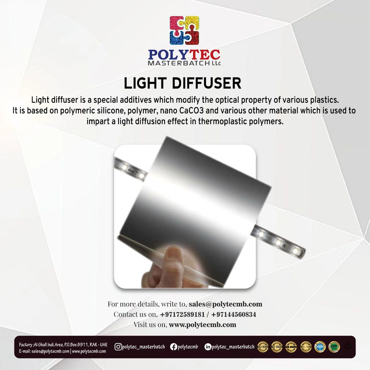 Light Diffuser Masterbatch: Brightness Without the Glare, image size:1280x1279