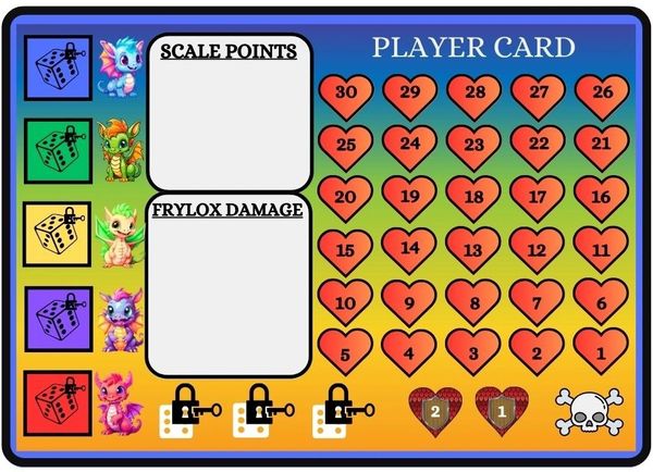 Frylox Tabletop Game Player Card