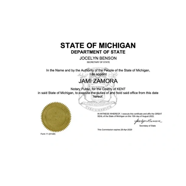 Commissioned Notary State of Michigan