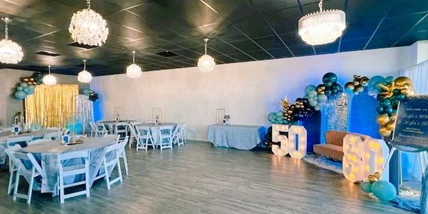 Decorated Venue with Decor for a birthday celebration in Broken Arrow.