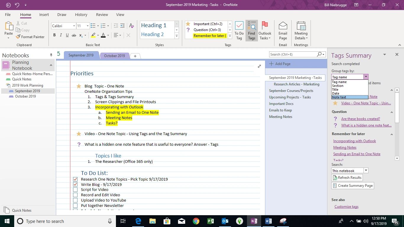 OneNote Tips to Help You Get Organized