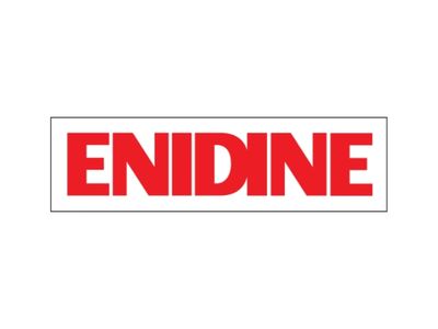 Bold red ENIDINE logo on a white background.