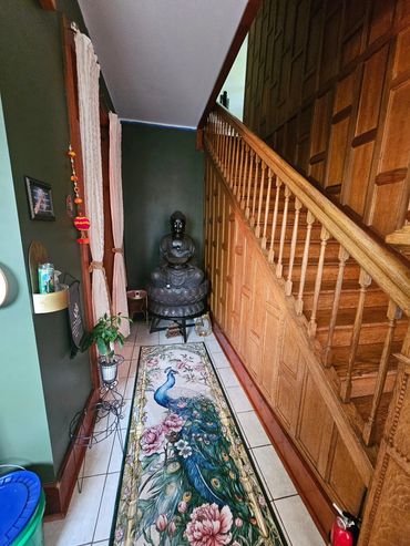 Buddha fountain hallway