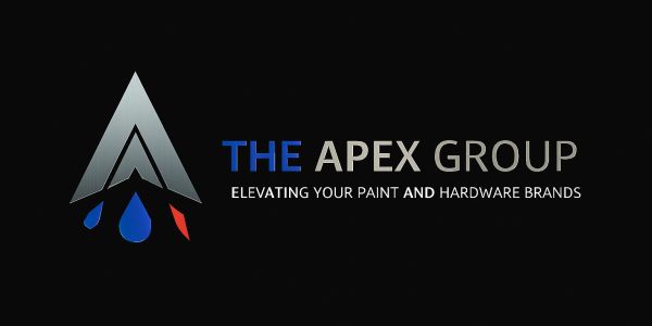 Logo of The Apex Group with tagline on black background.