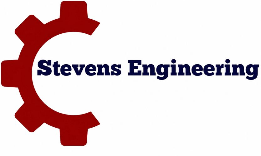 Logo of Stevens Engineering with a red gear graphic.