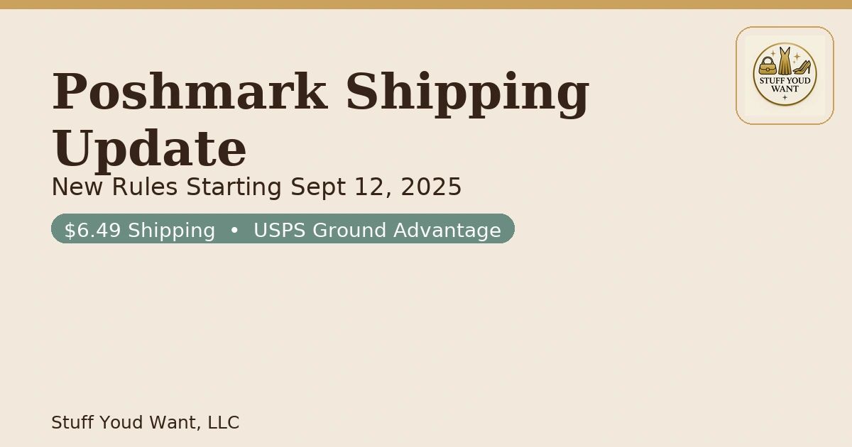 Poshmark Shipping Update: New Rules Starting Sept 12, 2025 display picture 2