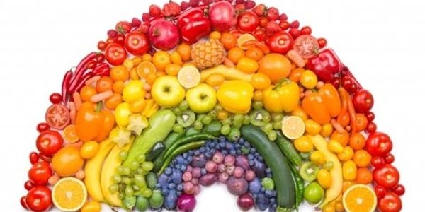 Fruit and vegetables rainbow 