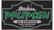 Logo for PFLIPSEN AG SERVICE in Sauk Centre, MN with a phone number.