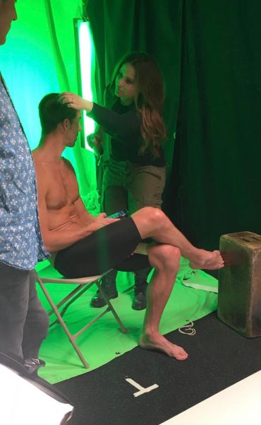 Touch-ups on Micheal Phelps. Very nice guy 