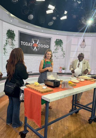 The world's favorite baker, Sally McKenney, on set at the Today Show with Al Roker