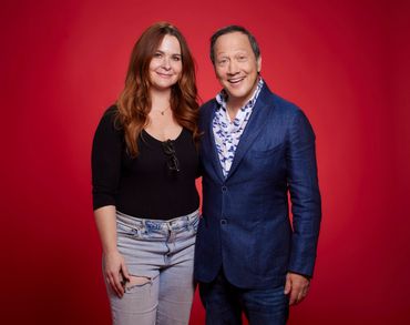 Rob Schneider & me. Spent the day shooting cover options for his book. He was very down to earth, sm