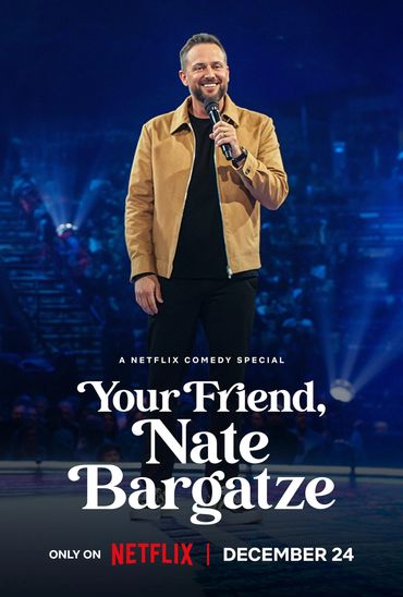Nate Bargatze
Hair by Eric Miller, tour barber
Makeup by Allison Pynn
Stylist Amber Bowen Lehman & K