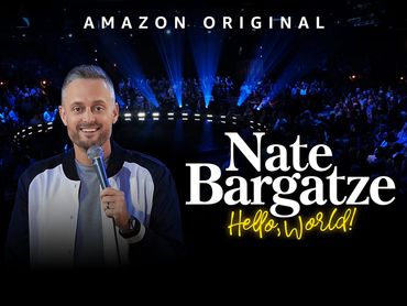 Nate Bargatze
Hair by Eric Miller, tour barber
Makeup by Allison Pynn
Stylist Amber Bowen Lehman & K