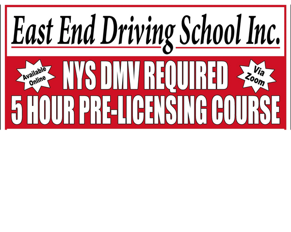 New York State DMV required 5 Hour Pre Licensing Course. 