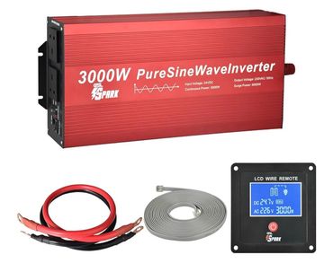3000W Inverter 24V
Description: 3000W 24V Pure Sine Wave Inverter for Truck Power Needs