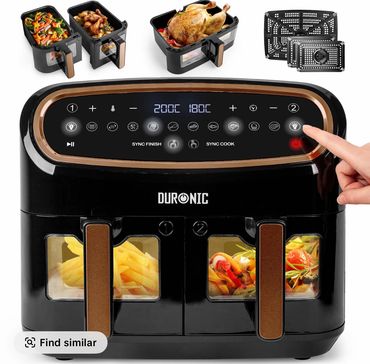 Duronic Triple Drawer 10L Air Fryer — Big Family Meals in the Truck Or at home 