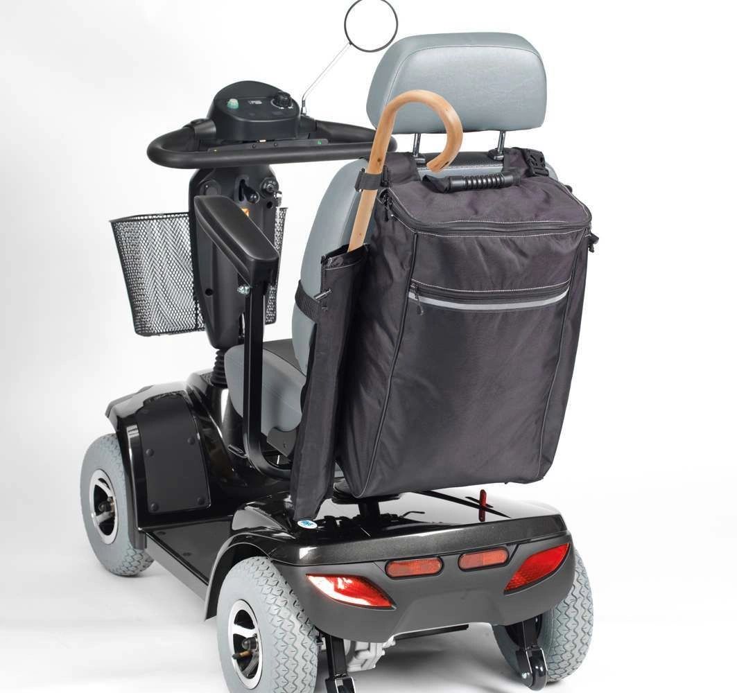 Mobility Scooter Bag with Stick and Crutch Holder
