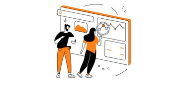 A serene landscape featuring mountains, a clear blue sky, and a calm lake reflecting the scenery.