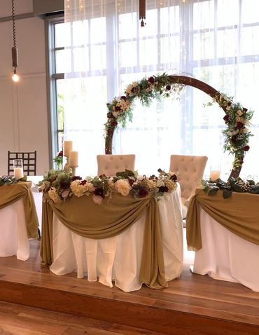 A decoration table with chair