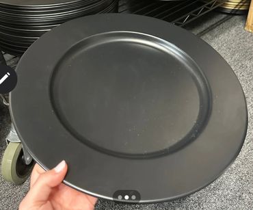 A black plate