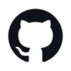 Black and white GitHub Octocat logo.