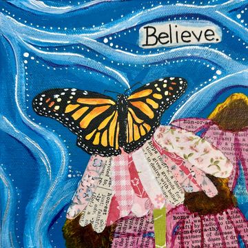 Fluttering Hope Mixed Media by Natalee Wright