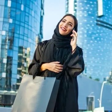 Woman mystery shopping