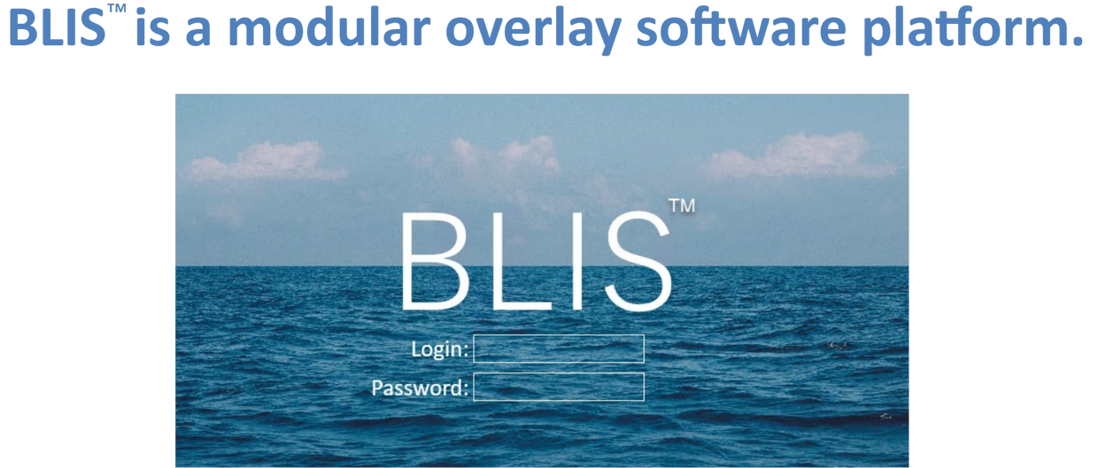 Blis login and password on the screen