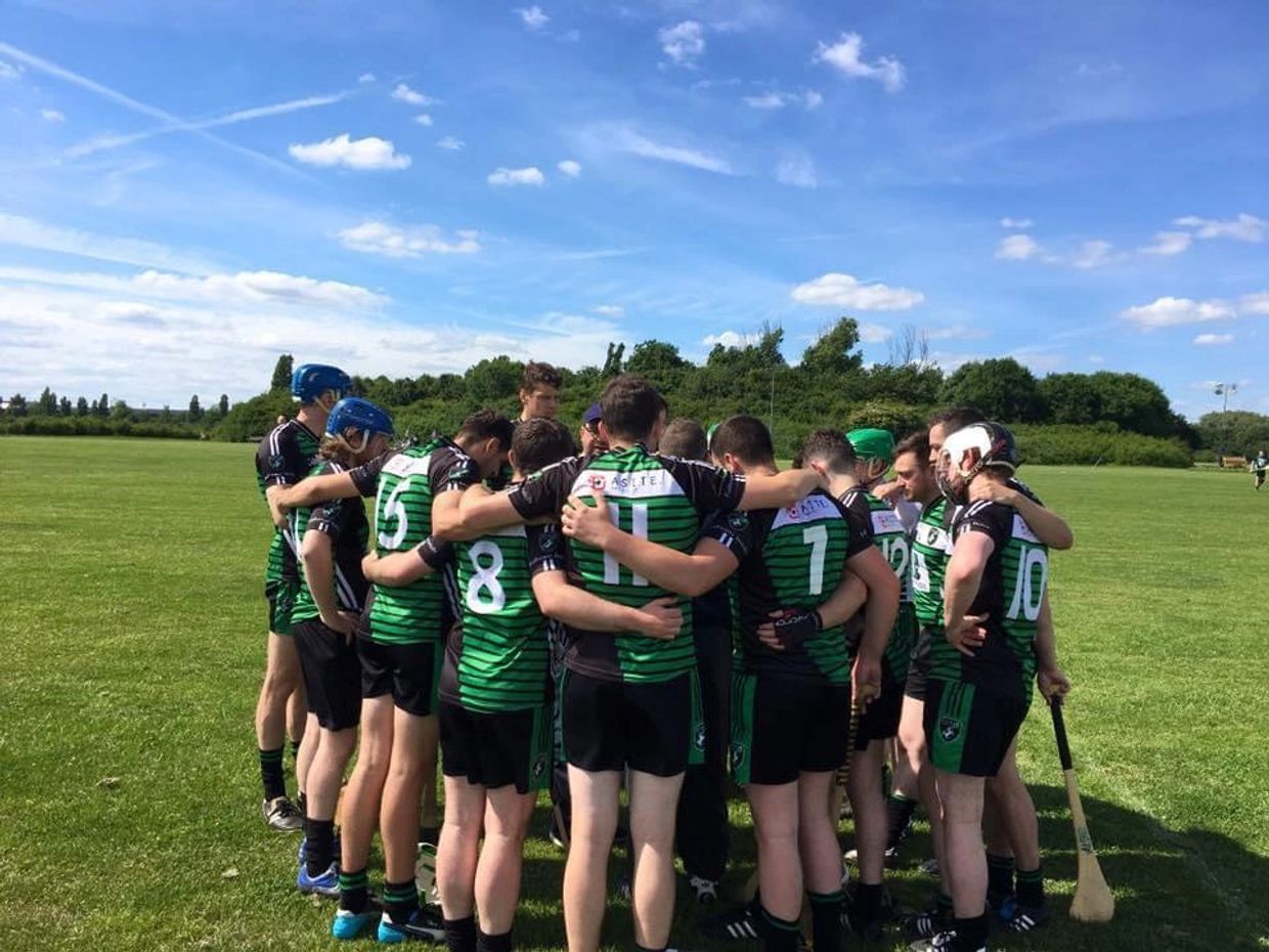 Fulham Irish Hurling Team Pre-Match Huddle 