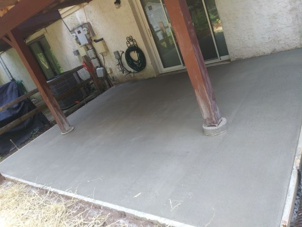 Brand new concrete pad just in time for summer!