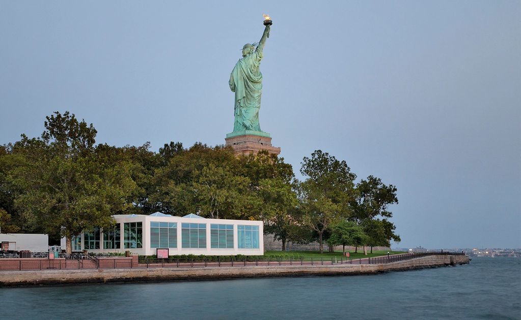 Liberty Island Retail Pavilion and The Statue