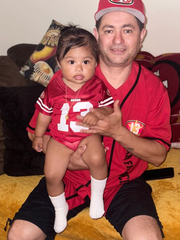 Edgar with his daughter