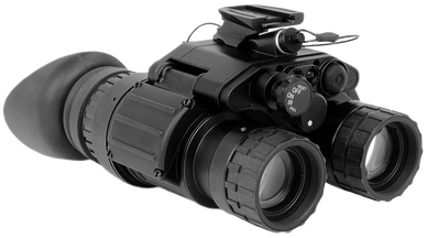 Dual tube image intensifying goggles for the professional user.