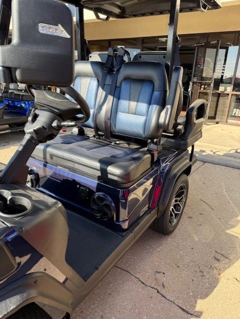 Used blue Evolution 2+2 
Lithium powered golf cart