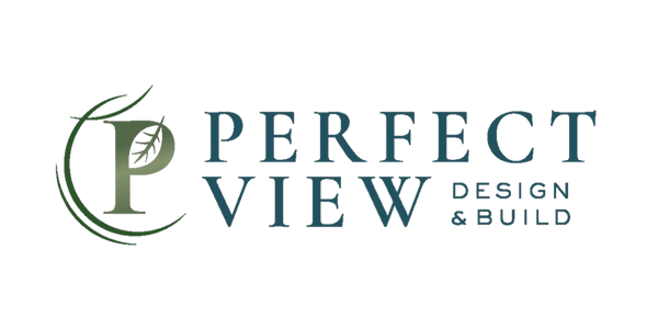 Logo of a deck builder and landscape designer Perfect View design build located in Oakville ontario.