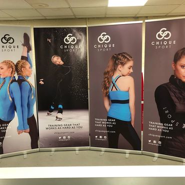 Display stands, roll up stands, exhibition graphics 