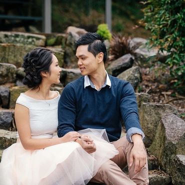 Engagement photoshoot with bride and groom-to-be
Asian wedding