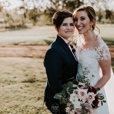 LGBTQ gays lesbian wedding Marie and Kirsten married