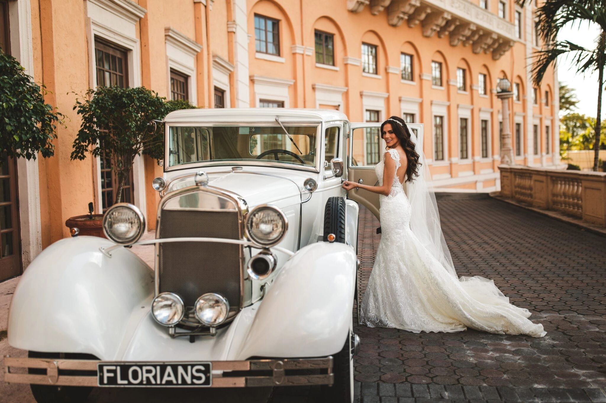 1930 Model A classic car rental in Miami. Wedding at coral gables Biltmore Hotel