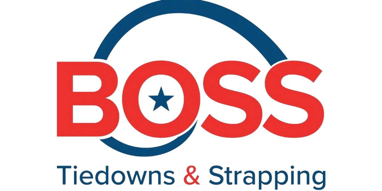 Logo for BOSS, specializing in tiedowns and strapping.