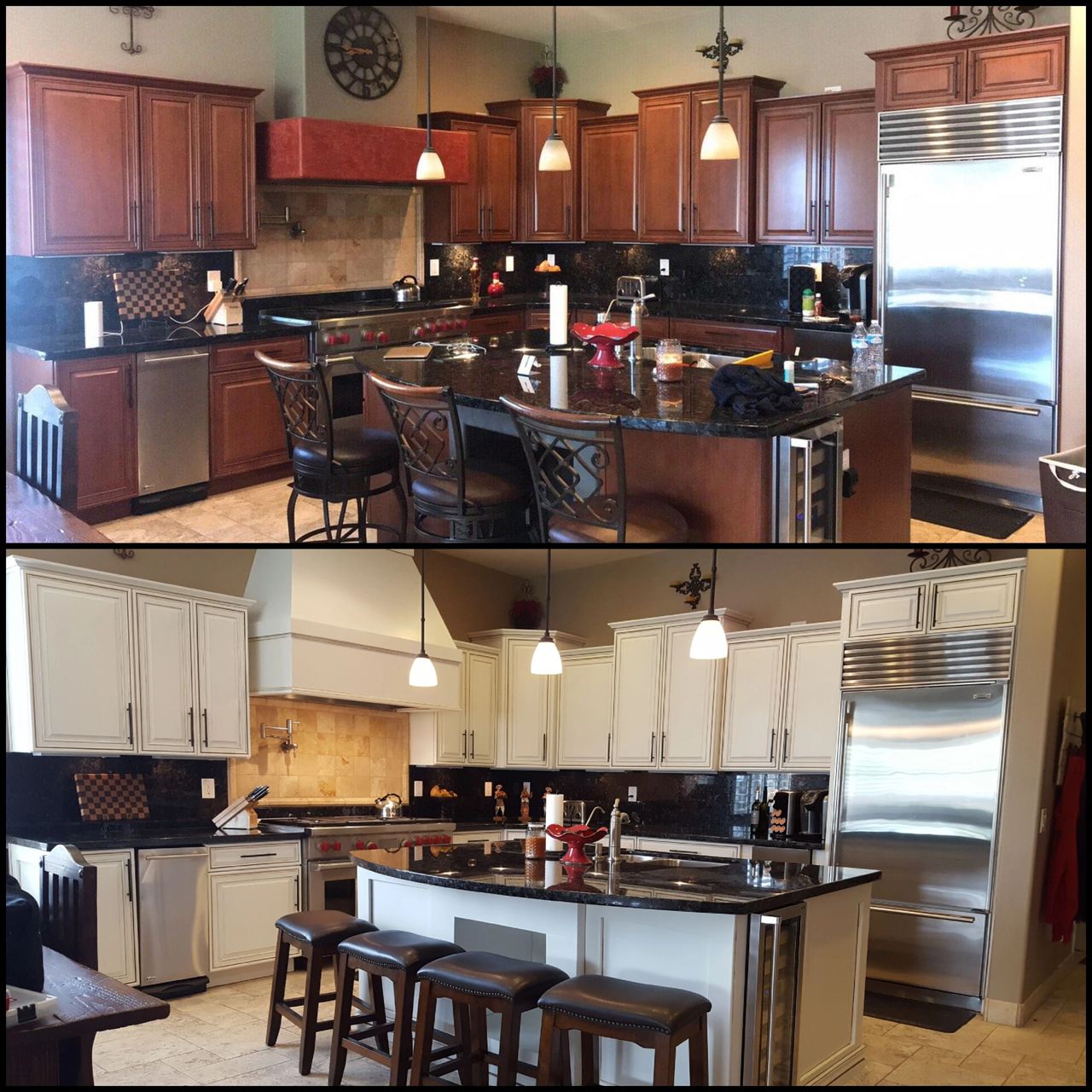 Changing The Color Of The Cabinets To Accent The Counter Tops