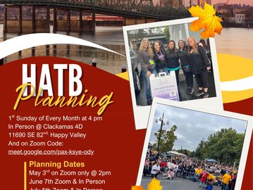 HATB Planning meeting info with group photo and event details.