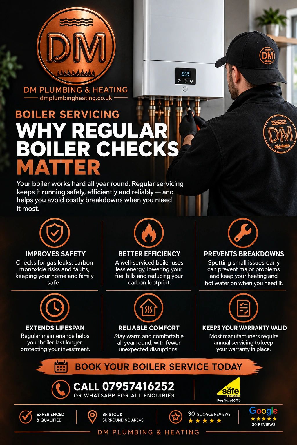 DM Plumbing & Heating, Boiler servicing, Bristol