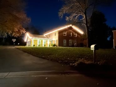 Home with Christmas Lights